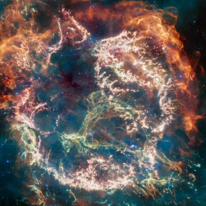 cassiopeia a james webb telescope,cassiopeia a mid-infrared