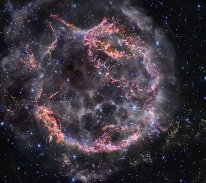 cassiopeia a james webb space telescope,cassiopeia a near-infrared