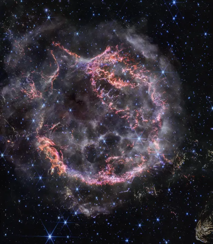 cassiopeia a james webb space telescope,cassiopeia a near-infrared