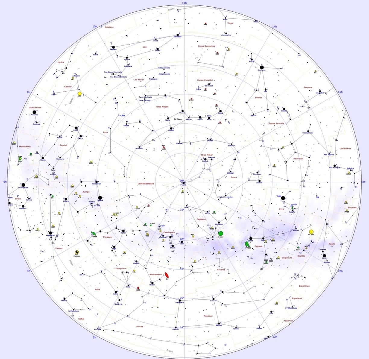 constellations map southern hemisphere