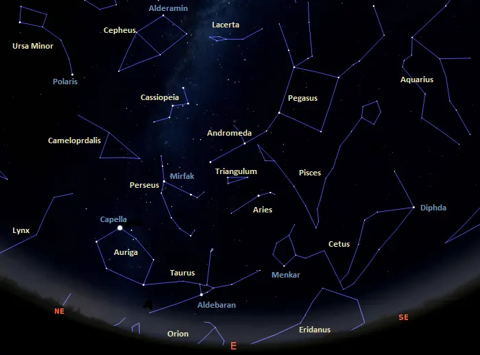 eastern sky tonight,constellations in the eastern sky