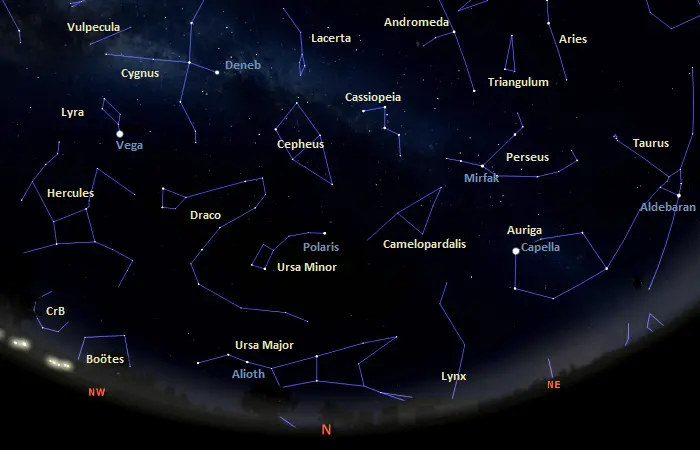 northern sky tonight,constellations in the northern sky