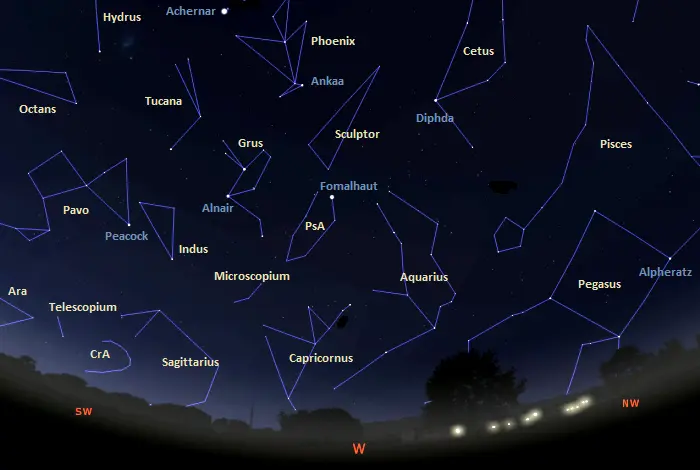 constellations map southern hemisphere
