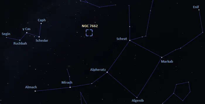 how to find the blue snowball nebula,where is the blue snowball nebula in the sky