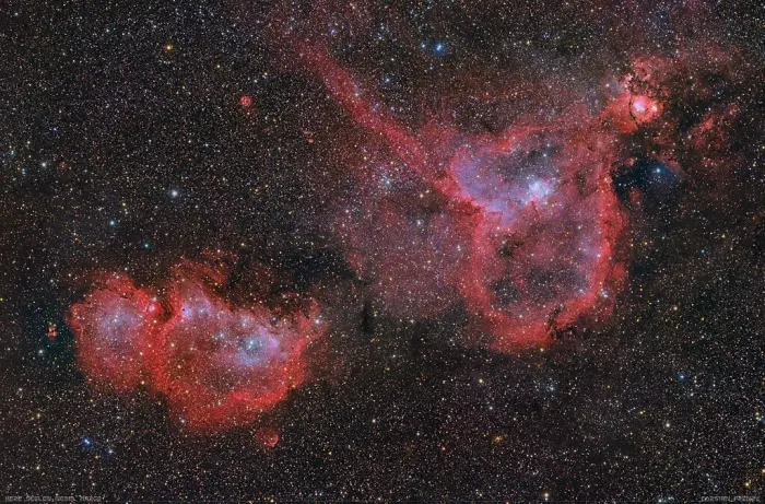 heart and soul nebulae,fish head nebula