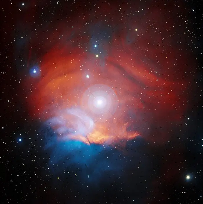 strawberry nebula,sh2-263,vdB 38,emission and reflection nebula