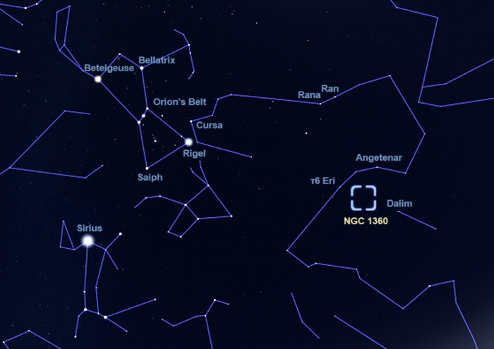 ngc 1360 location,where is robin's egg nebula,how to find robin's egg nebula in the sky